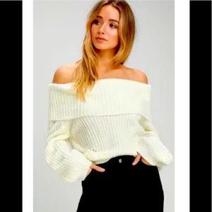 Off-The Shoulder Knit Sweater